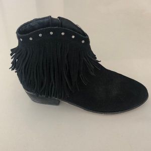 Black Suede Minnetonka Boots